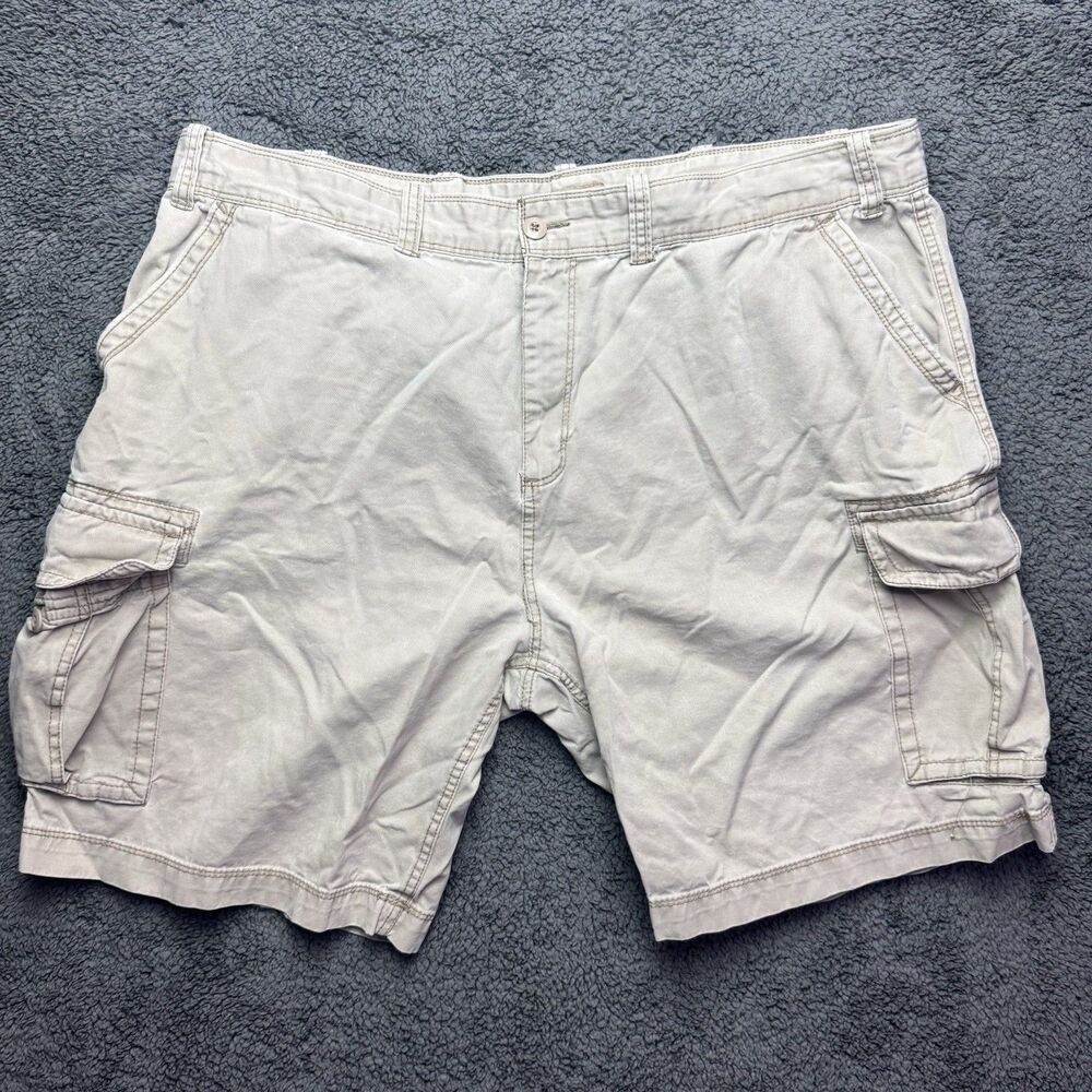 Foundry Supply Shorts Mens 46 Cargo Flap Pocket Outdoor Casual Stretch Tan Khaki